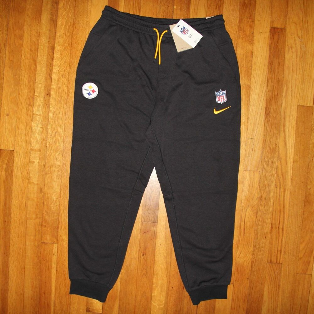 Nike Pittsburgh Steelers Dri-Fit On Field Sweatpants Mens XL Black Gold NFL